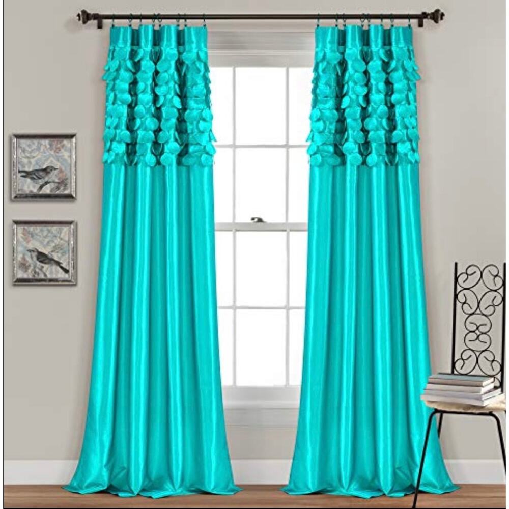 Lush Set of 2 Turquoise Window Panels
